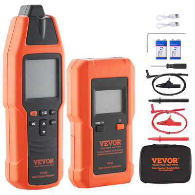 Underground Cable Locator, 3 FT Max. Detection Depth, 12 to 600V (NVC) Wire Tracer Break Detector Finder, 6561 FT Max.Detection Length for Electrical Circuits Pipelines Dog Fence Buried Cables