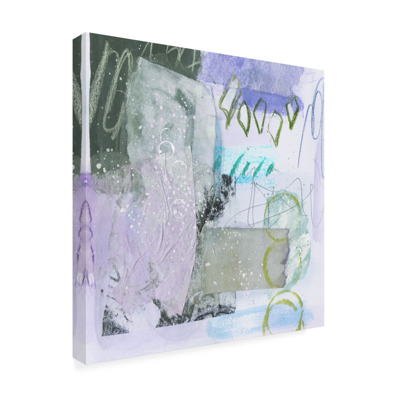 «Snow Petal II» sur toile, H 35 po x l 35 po