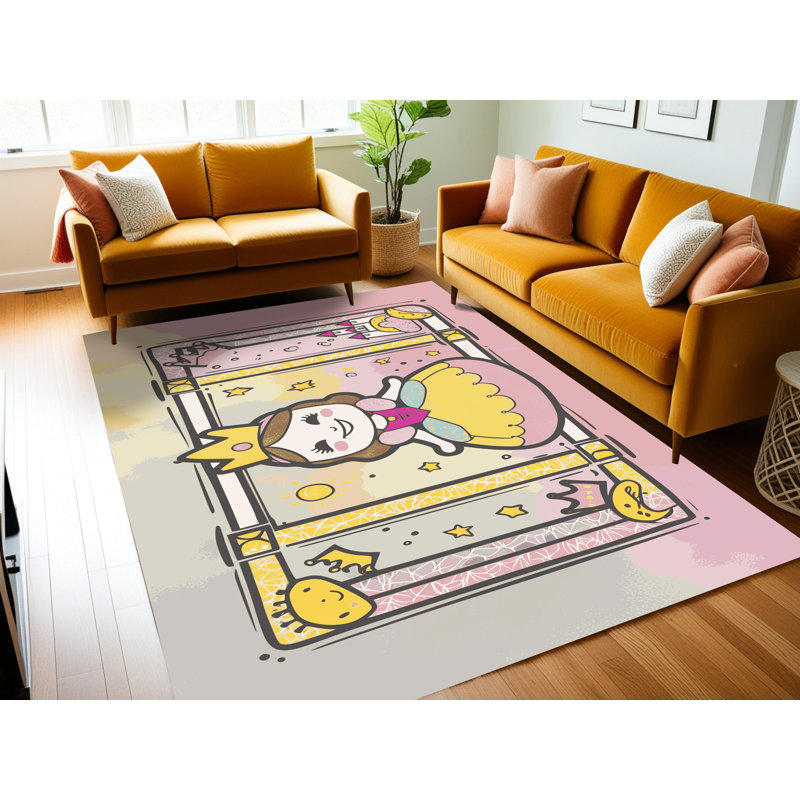 Tapis fantaisie lavable Gemma, Rectangulaire 2 pi x 3 pi