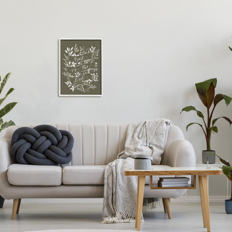Trust In The Lord, H 16 po x l 20 po, Giclée encadrée blanc bord de mer