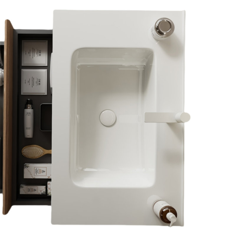 BRON 30" Bathroom Sink without Cabinet, with White Ceramic Basin