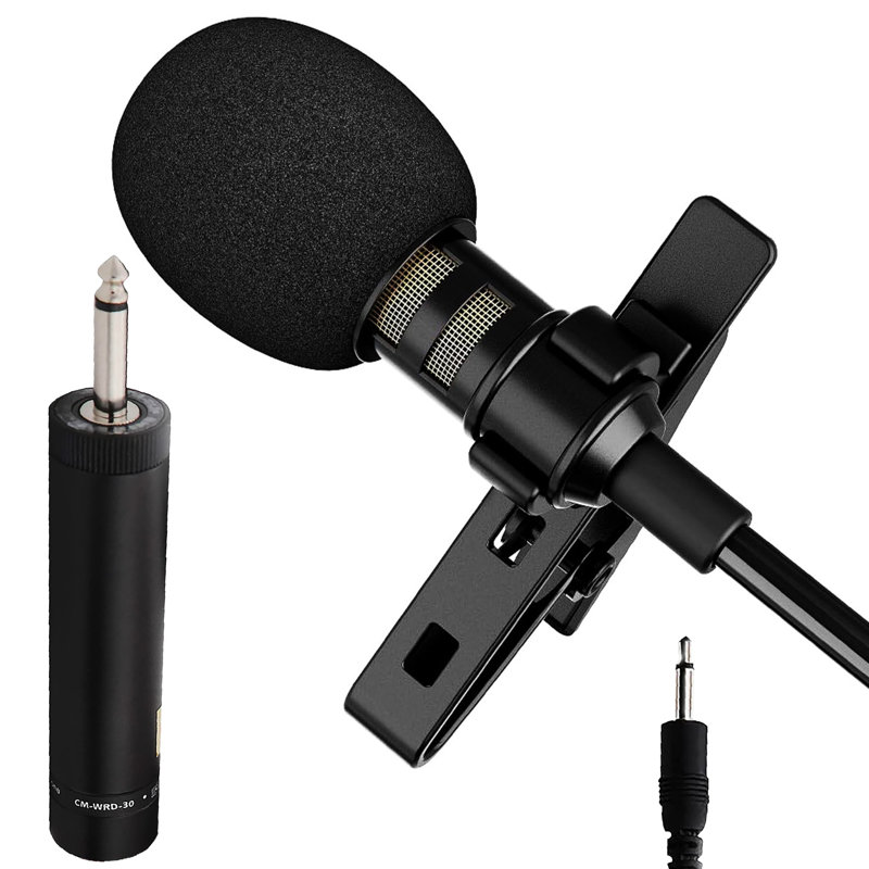 5 Core Lavalier Microphone Clip On Professional Grade 3.5mm Lapel Mic Omnidirectional Lav Mic