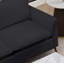 Fauteuil d'appoint en cuir noir avec patte de chat, canapé simple rembourré luxueux rétro de couleur nordique, causeuse décontractée pour le balcon du salon et la chambre à coucher-2113822062