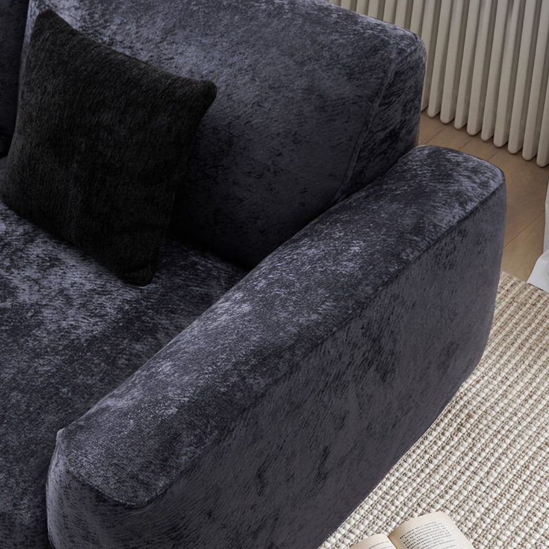Chenille Minimalist Straight Sofa