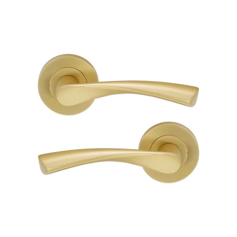 Mercury Lever Door Handle Satin Brass