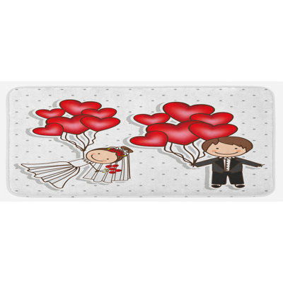 Solid Color Polyester Kitchen Mat