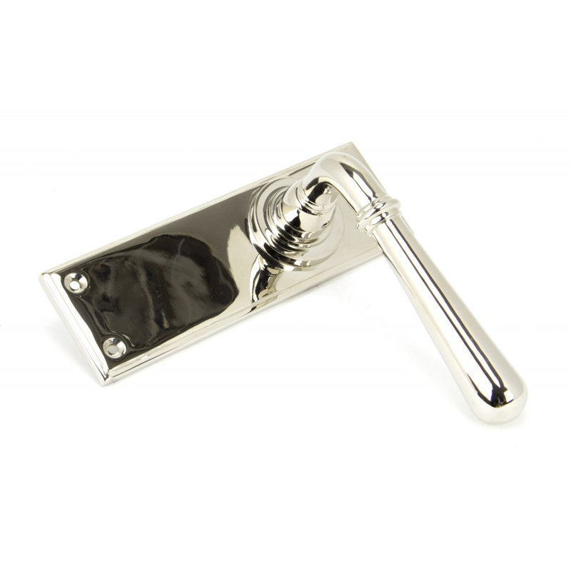 Newbury Door Handle Kit, Polished Nickel