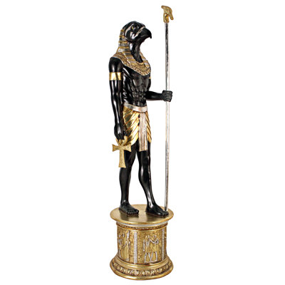 Statue égyptienne Horus avec piédestal