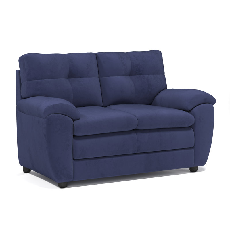 Kenn Upholstered 62.5'' Loveseat, Bulldozer Cobalt
