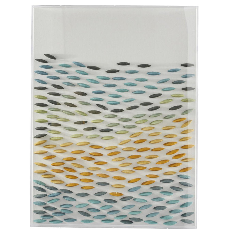 Glam Abstract Wall Decor on Fabric, Resin