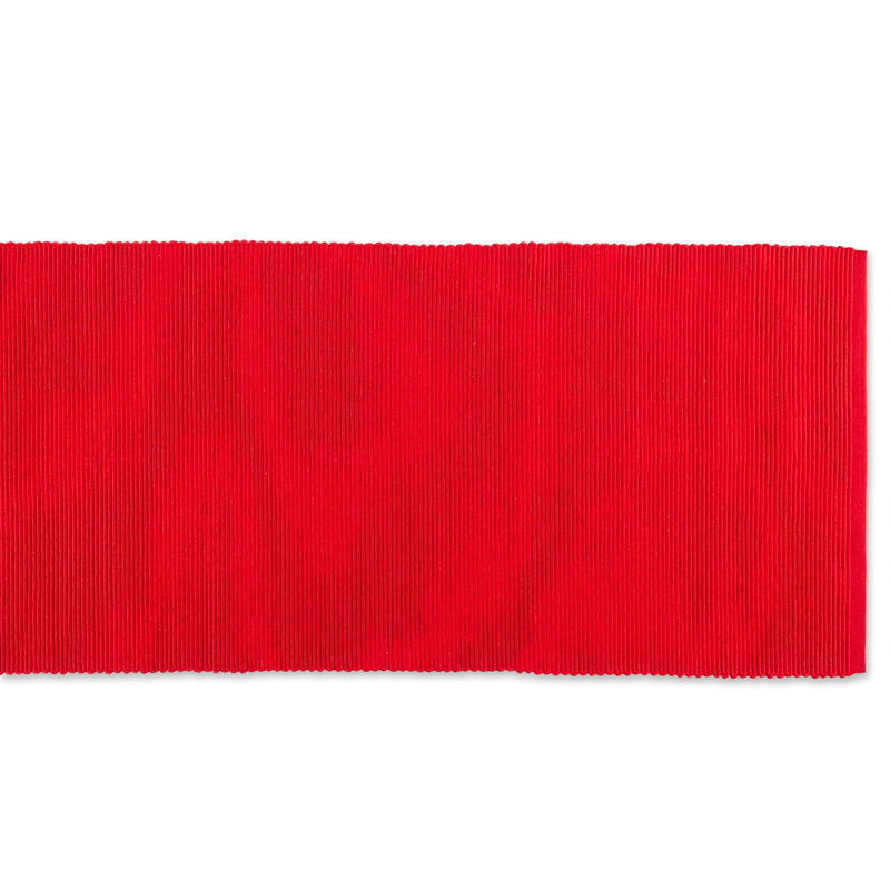 Esma Striped 100% Cotton Table Runner, Tango Red