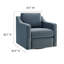 Fauteuil en velours Liora Performance-110091663
