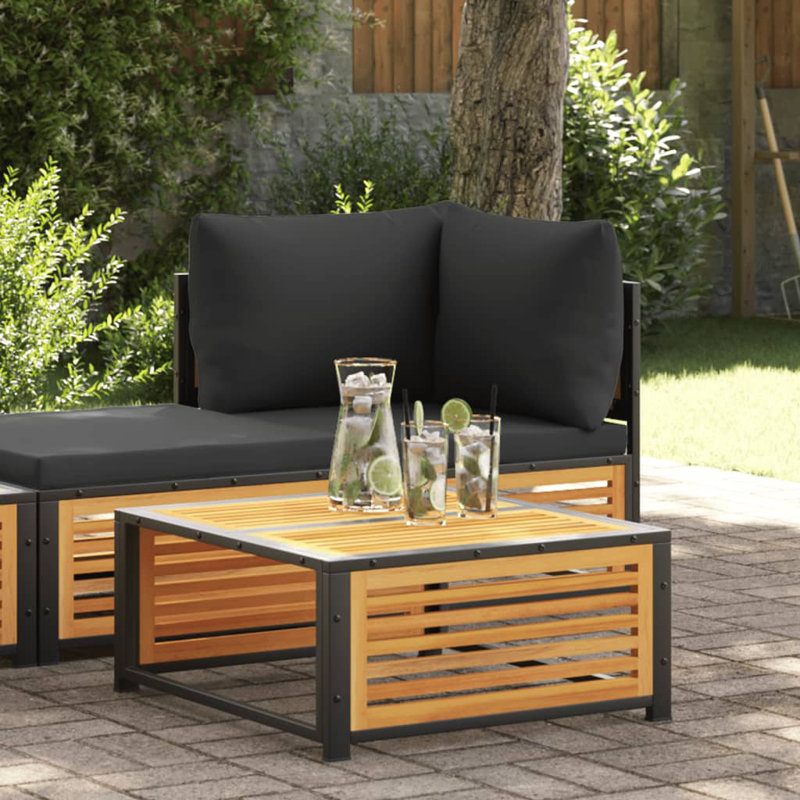 Abniel Rectangular Metal Outdoor Coffee Table , 68cm cm W 68cm cm D