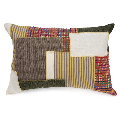 Patchwork Wool Blend Throw Pillow