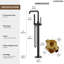 Robinet de baignoire autoportant à poignée simple avec inverseur-121579577