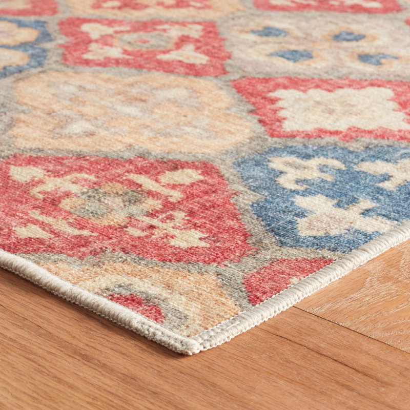 Pali Multi Machine Printed Washable Rug, Rectangle 3' x 5'