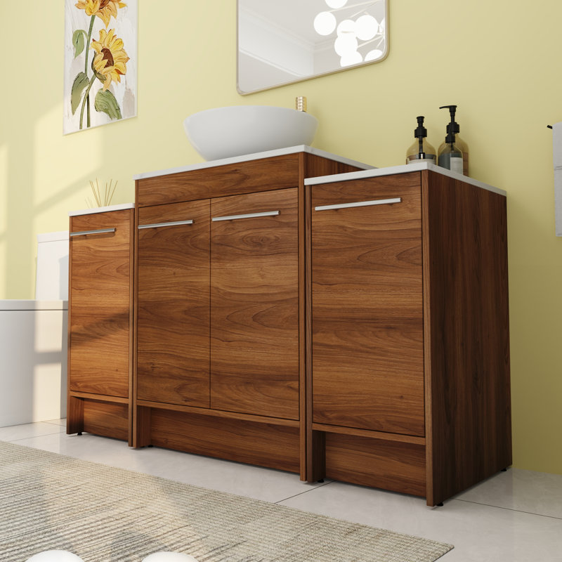 47.26'' Single Bathroom Vanity with Ceramic Top