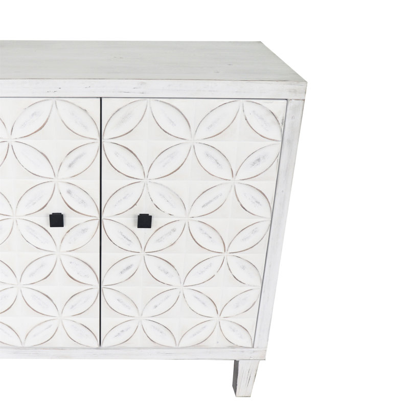 Buffet décoratif 4 portes Accent, Blanc