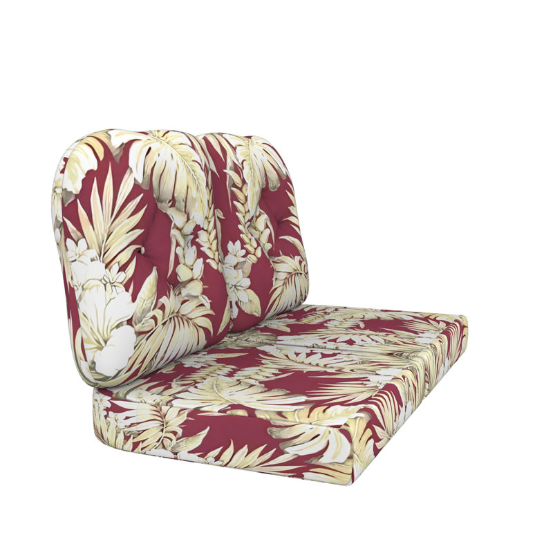 Coussin de causeuse de patio intérieur / extérieur, Blanc; rouge; jaune