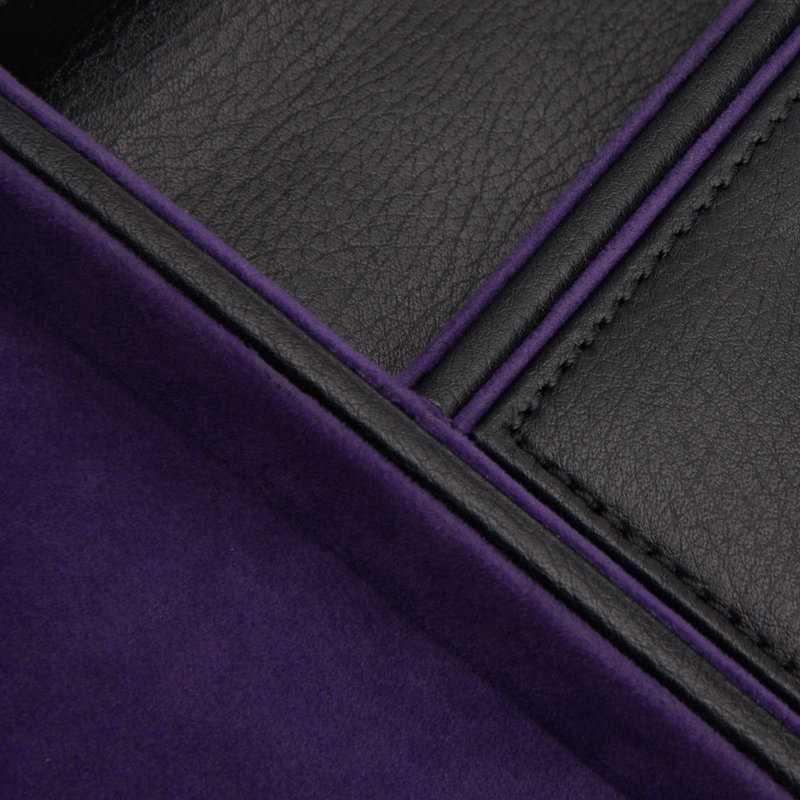 Blake Leather Jewelry Organizer Tray, Black/Purple