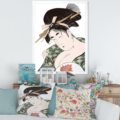 Femme japonaise Ukiyo-E - Peinture sur toile