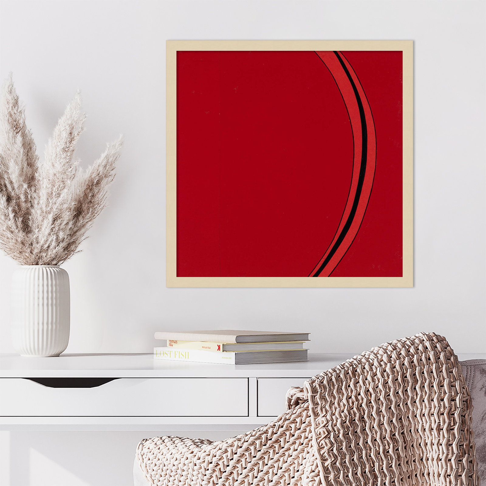 Segment Print by Alex Dunn, 21" H x 21" W, Brown