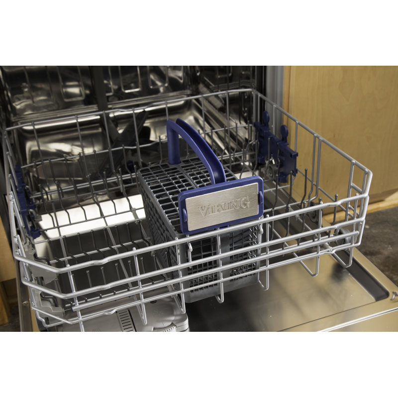 3 Series 24" Dishwasher with Installed Viking Stainless Steel Panel