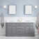 Bruning 72" Carrara Quartz Countertop Bath Vanity with Mirror