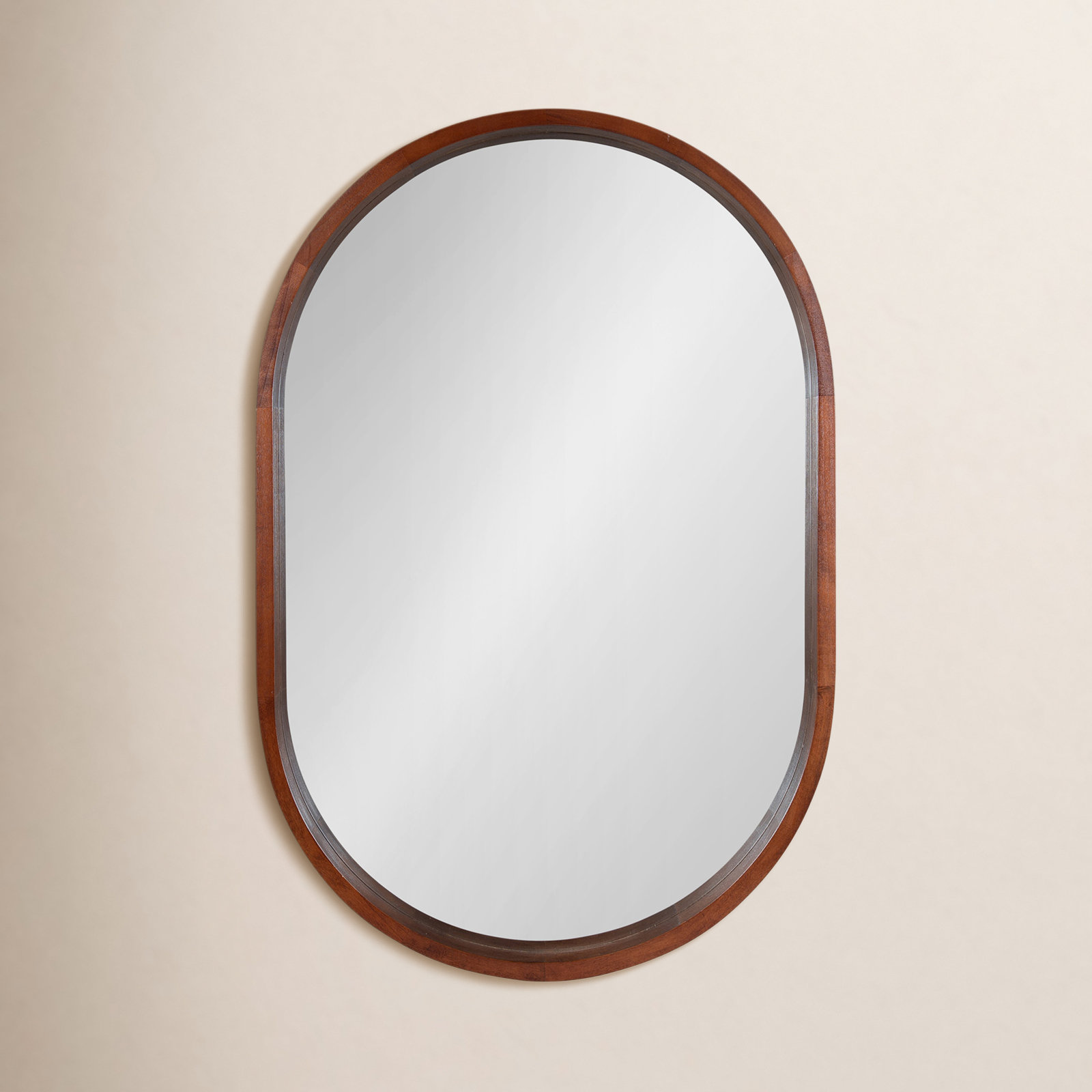 Roberts 24" Accent Mirror, Walnut Brown