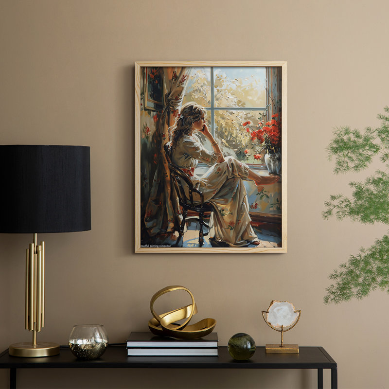 Reproduction encadrée WOMEN Series CCCCXVII - bois massif, H 15 po x l 12 po