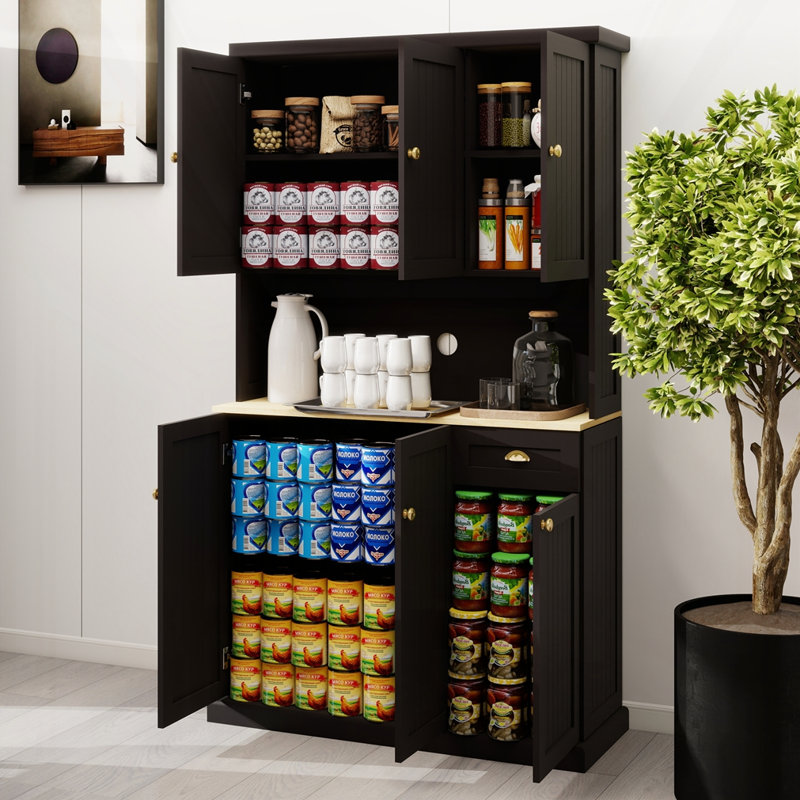 Armoire de rangement 71 po, Noir