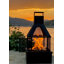 Tapered Iron Wood Burning Outdoor Fireplace