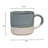 MARCELLE 4PC TWO-TONE 14OZ MUG SET IN COLOR BOX W/PVC COVER