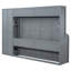 Grand lit moderne gris avec compartiments de rangement organisés - grand