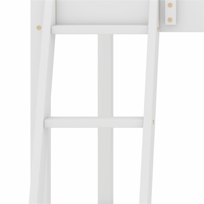 Angelia Kids Twin Loft Bed, White