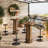 Round Bar Table Set, Farmhouse  Home Bar with 2 barstools