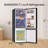 BANGSON 7.1 Cu.Ft Compact Refrigerator with Freezer, Energy Saving Apartment Fridge for Bedroom, Office, Kitchen & Dorm，Silver-119417812