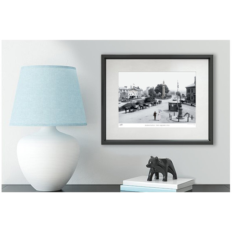 Barnstaple, The Square 1912 - Single Picture Frame Print, 28cm H x 36cm W x 2.3cm D