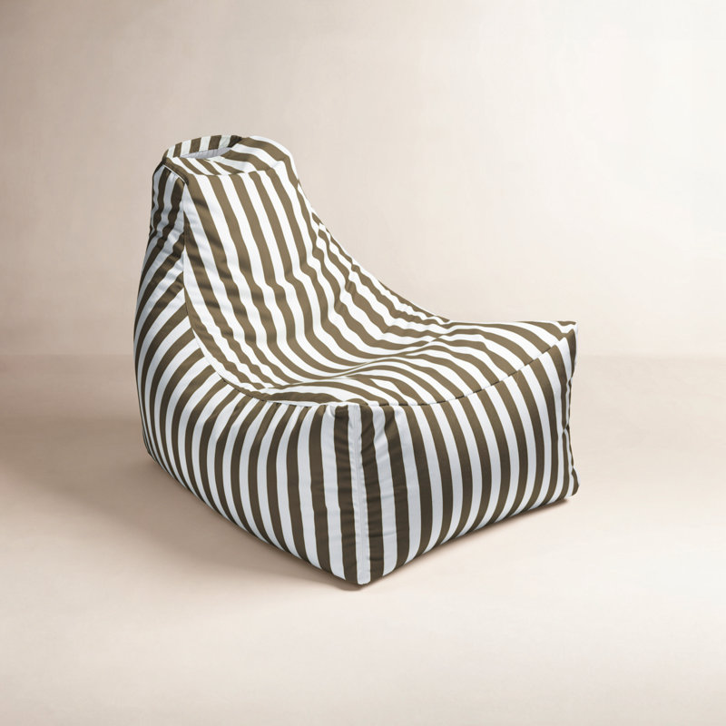 Fauteuil à billes Juniper, Acrylique rayé taupe