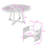 5Pcs Outdoor Extendable Round Dining Set with Acacia Wood Table and 4 Cushioned Rattan Armchairs