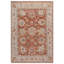Tapis oriental en laine / coton noué à la main rouille / beige-2107763508