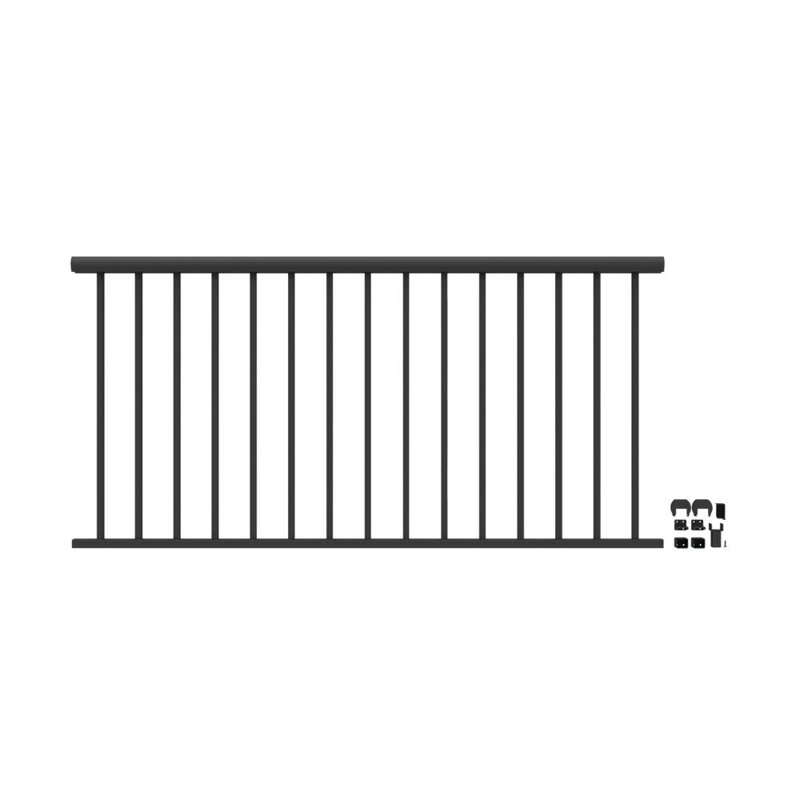 Matte Black Aluminum Porch and Stair Railing System