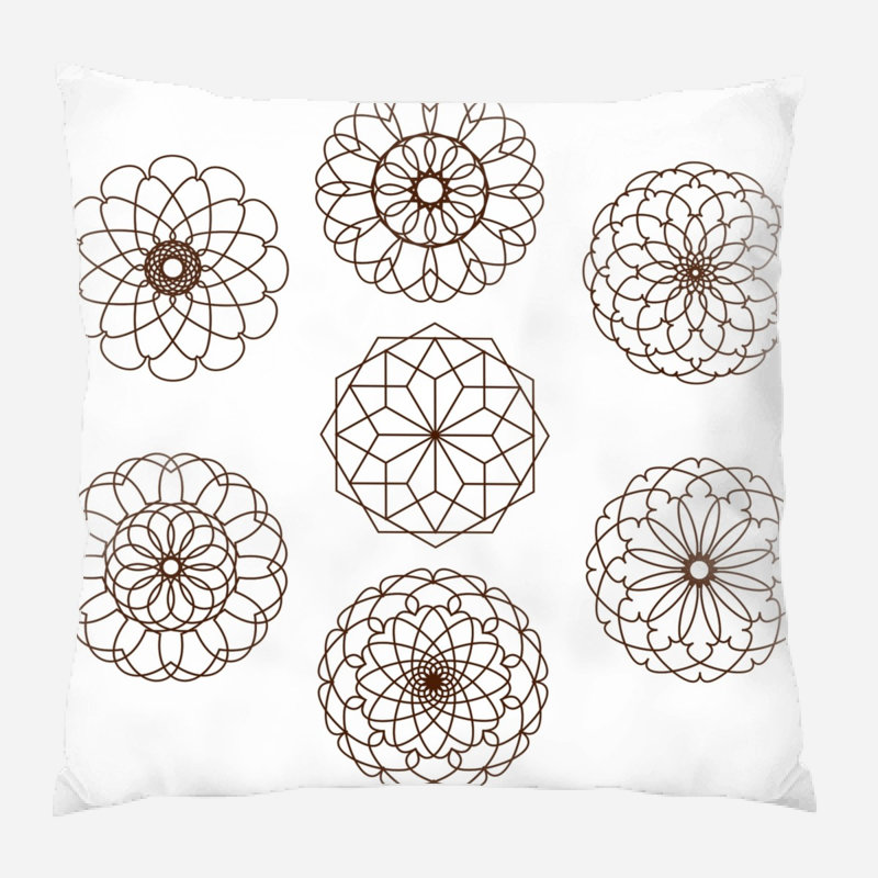 Graphic Geometric Microsuede Reversible Throw Pillow