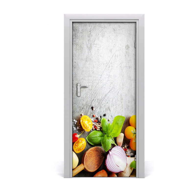 Vegetables Door Decal, 205cm H x 85cm W