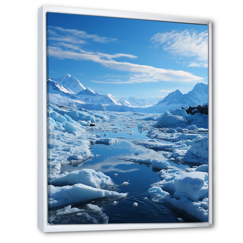 Paysage et nature, impressions sur toile, Cadre flottant blanc, H 40 po x l 30 po x P 1,5 po