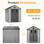 Outdoor Resin Storage Shed, Heavy-Duty Plastic Shed with Reinforced Floor, Windows & Mesh Vents, Lockable Door, Garden Shed