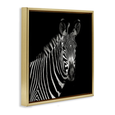 «Jungle Zebra Portrait», art mural encadré par Susan Bryant