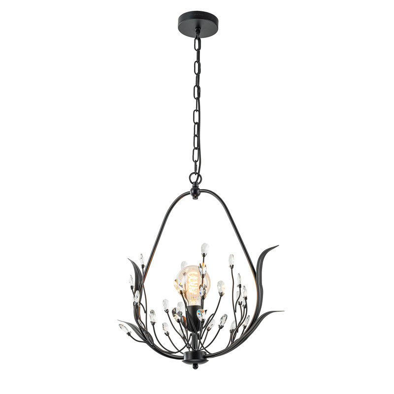 Morfa 1-Light Kitchen Pendant Light with Crystal Accents