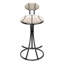 Tabourets de bar modernes à rayures, de 2 pour îlot de cuisine, légers, avec repose-pieds, base de 17,47 po, assemblage rapide en 12 minutes à l'intérieur du comptoir, coussin en mousse souple, structure en métal robuste,