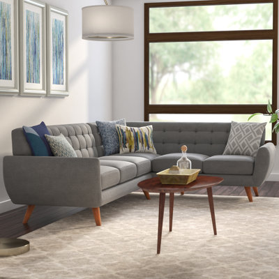 Upholstered L-Shaped Sectional Right Hand Facing